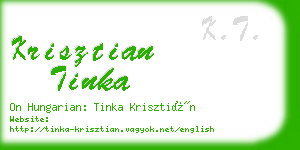 krisztian tinka business card